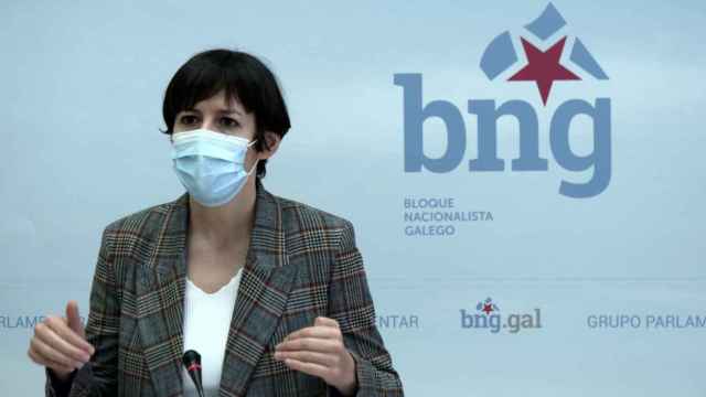 La portavoz nacional del BNG, Ana Pontón, durante una rueda de prensa.