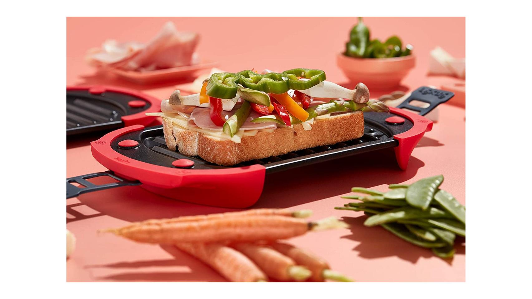 Prepara comida a la parrilla directamente en el microondas con estas bandejas grillbandejas