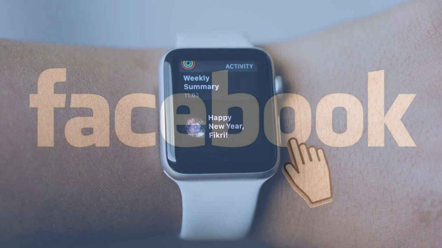 Apple Watch con el logo de Facebook