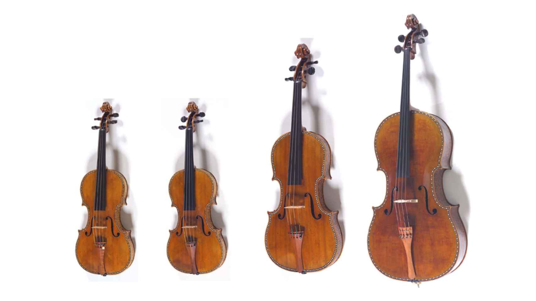 Los cuatro instrumentos del Cuarteto Palatino.
