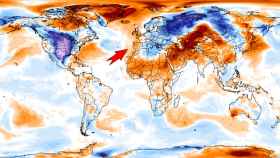 Situación de las anomalías de calor en el planeta y dirección de las partículas de polvo africano en suspensión. WMO