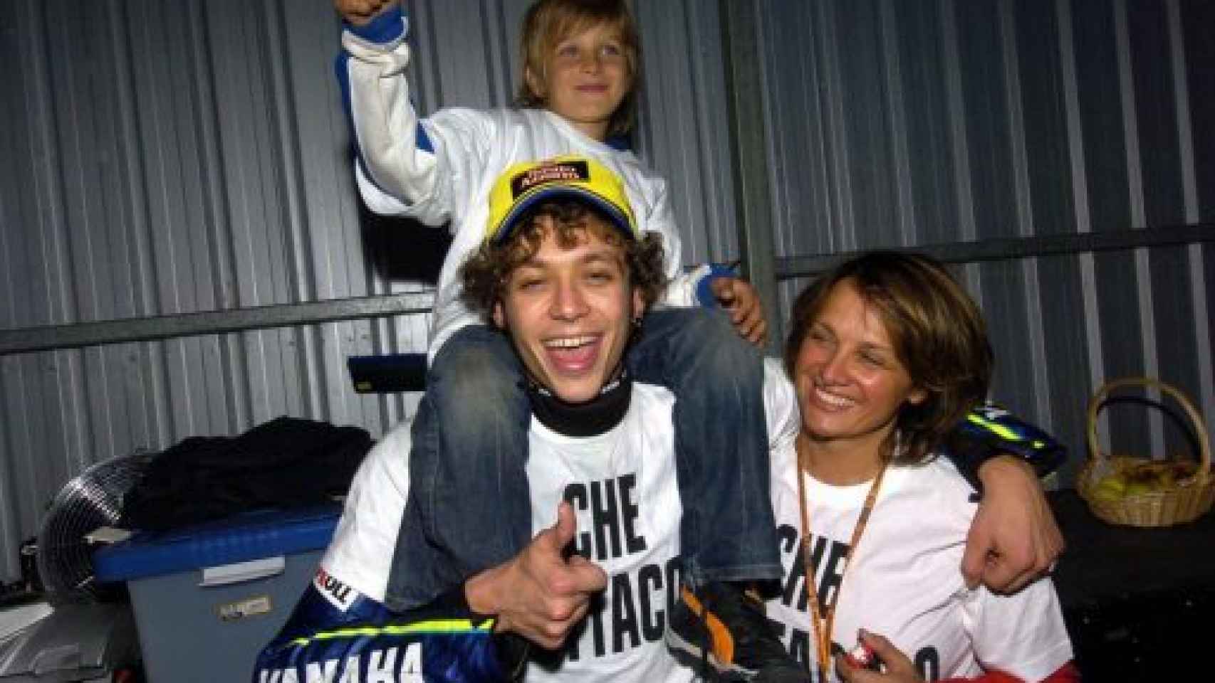 Valentino Rossi, Luca Marini de pequeño y su madre Stefania de Palma