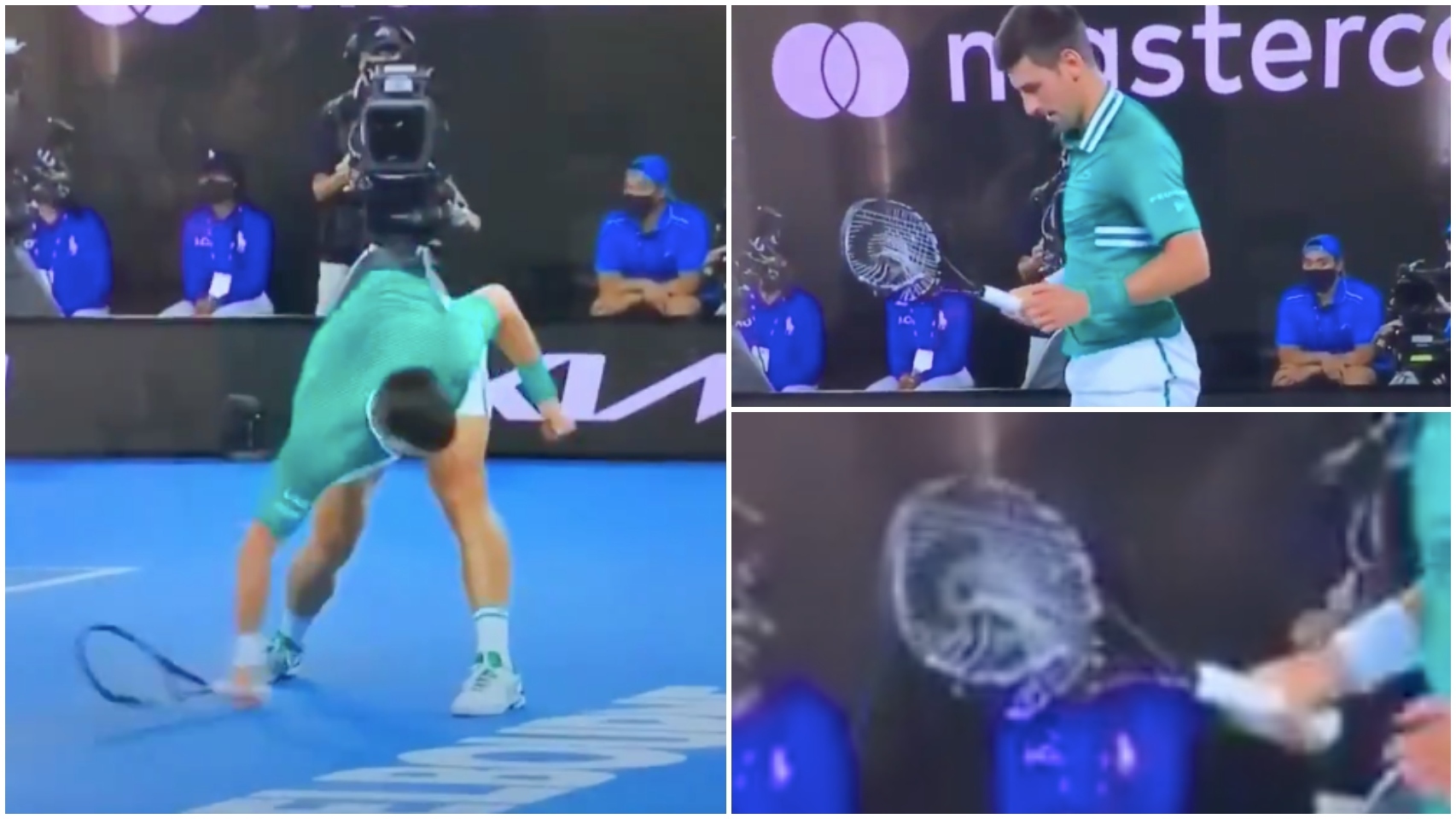 Djokovic rompe la raqueta en el Open de Australia