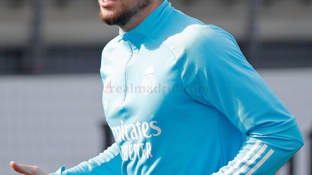 Fede Valverde, durante un entrenamiento del Real Madrid