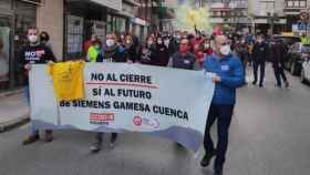 Imagen de archivo de una de las protestas de los trabajadores de Siemens-Gamesa en Cuenca