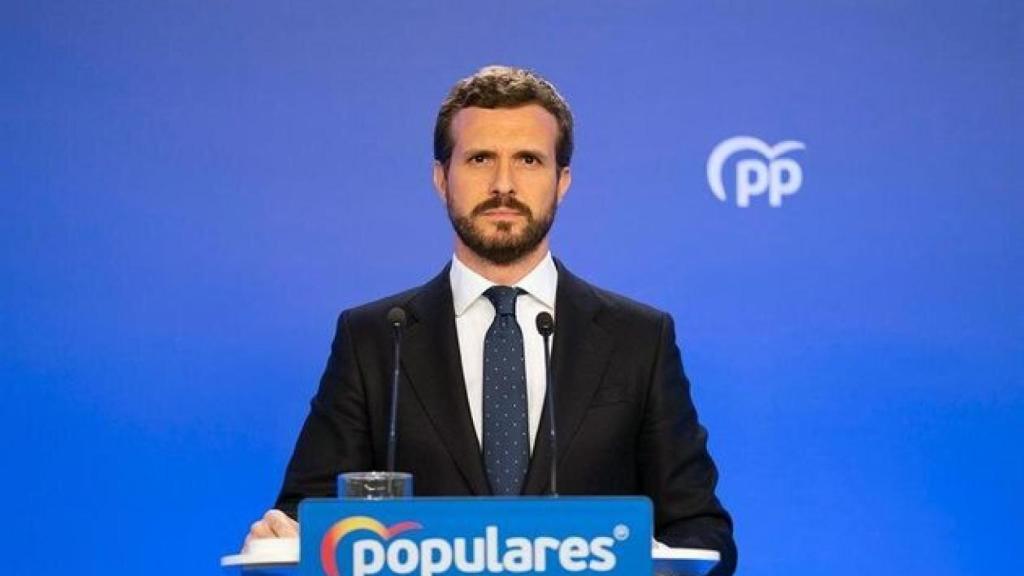 El presidente del PP, Pablo Casado.