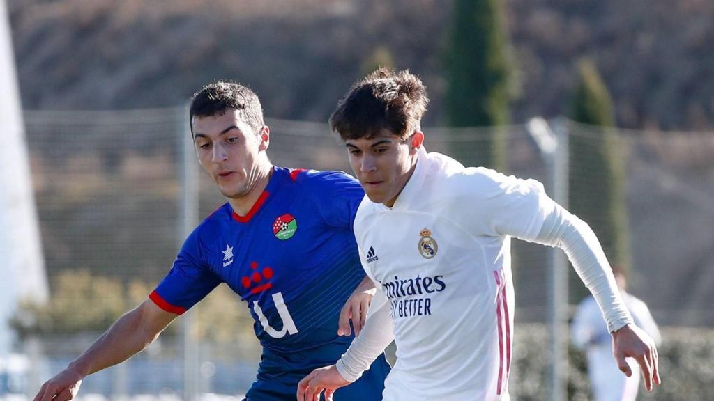 Loren Aguado, jugando con el Real Madrid Castilla