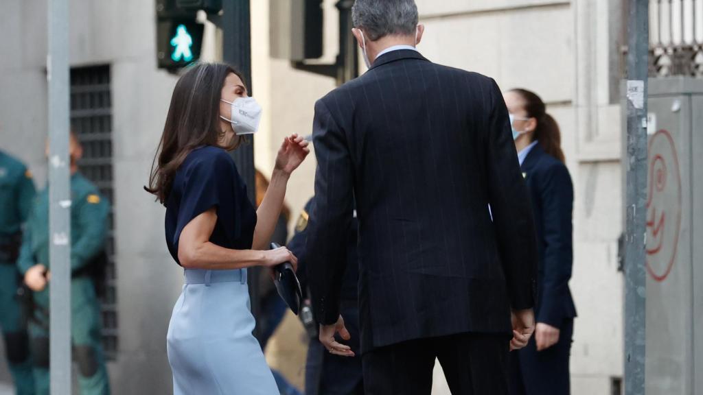 Letizia y Felipe VI en su último acto en el Palacio de Viana.