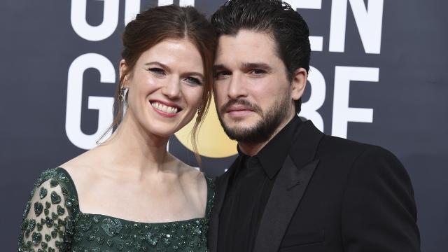 Kit Harington y Rose Leslie en la última gala de los Globos de Oro.