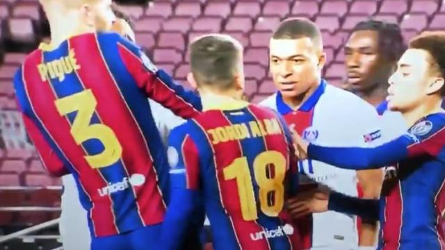 Mbappé y su bronca con Jordi Alba