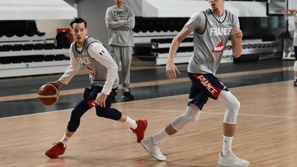 Thomas Heurtel con la selección de Francia en Podgorica. Foto: FFBB