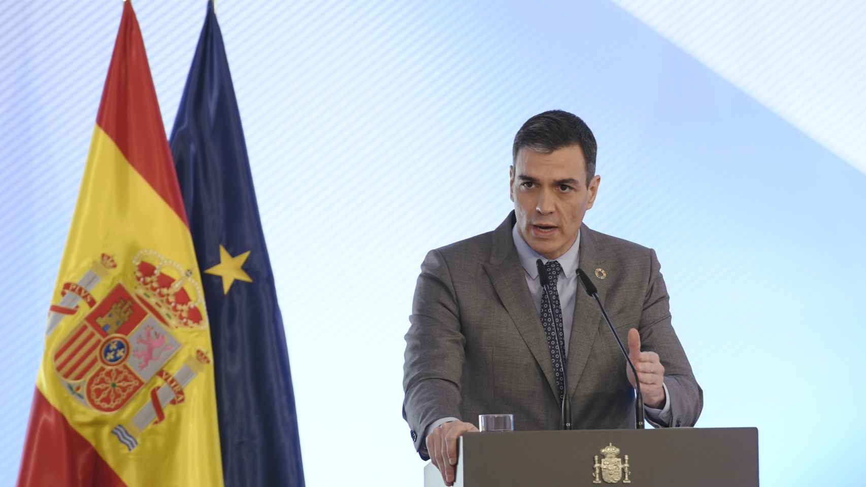 El presidente del Gobierno, Pedro Sánchez, preside el acto de firma del Protocolo sobre Alquiler Social de Viviendas, en La Moncloa, Madrid, (España), a 17 de febrero de 2021.