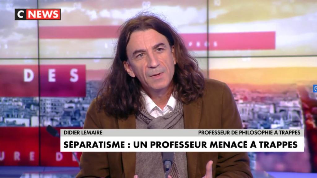 Didier Lemaire, en un fotograma de una entrevista a CNews.