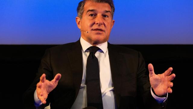 Laporta. en uno de sus actos de campaña