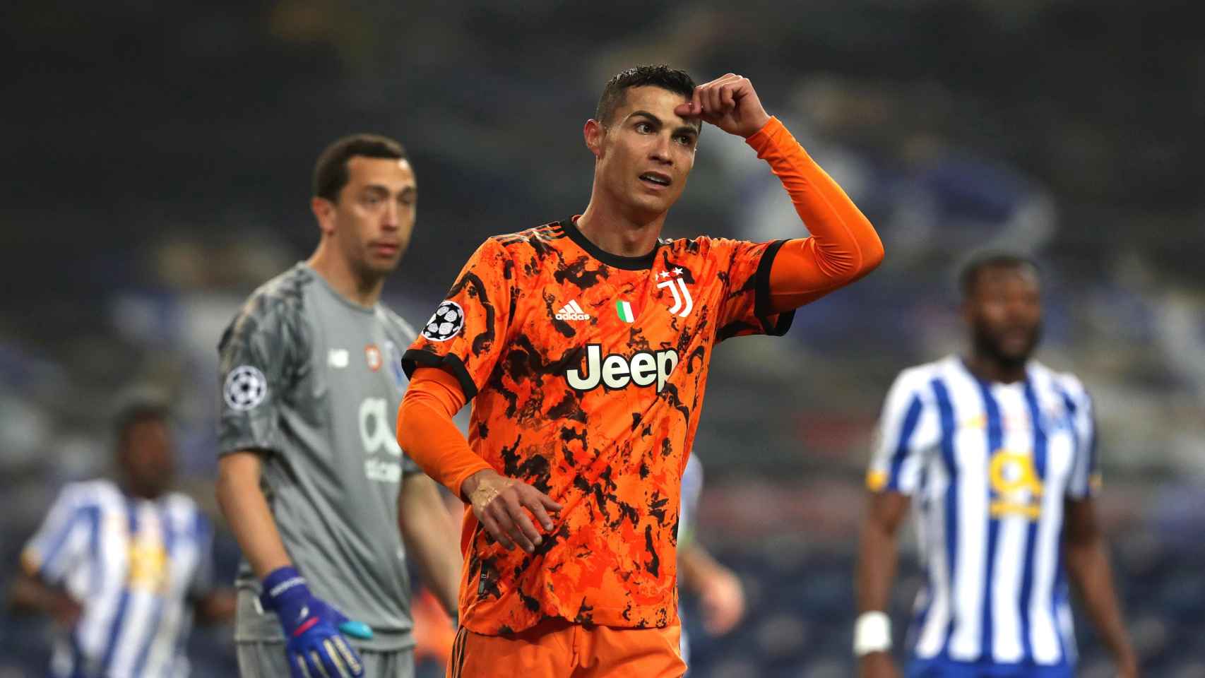 Cristiano Ronaldo en el partido de Champions contra el Oporto