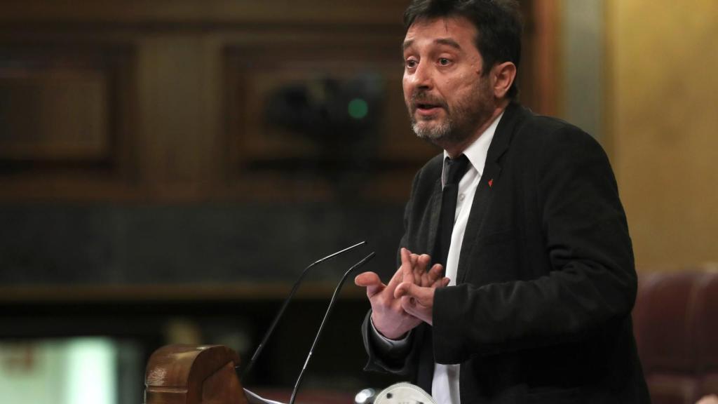 Rafa Mayoral, portavoz de Podemos, en el Congreso.