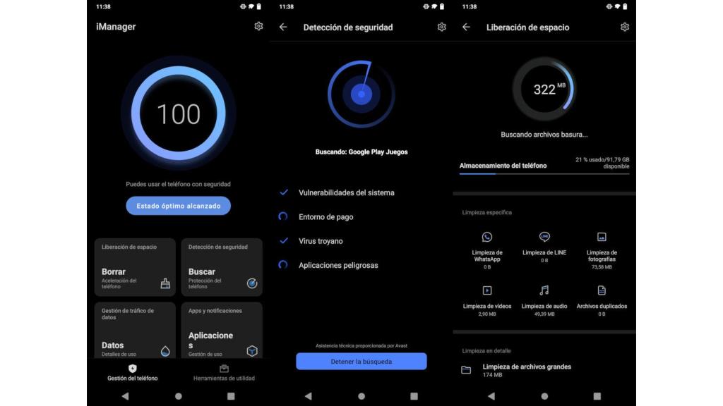 iManager es una aplicación preinstalada que promete optimizar el Vivo Y70