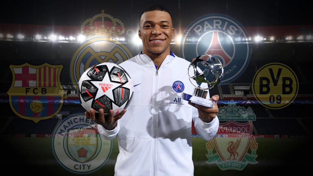 Mbappé, en un fotomontaje