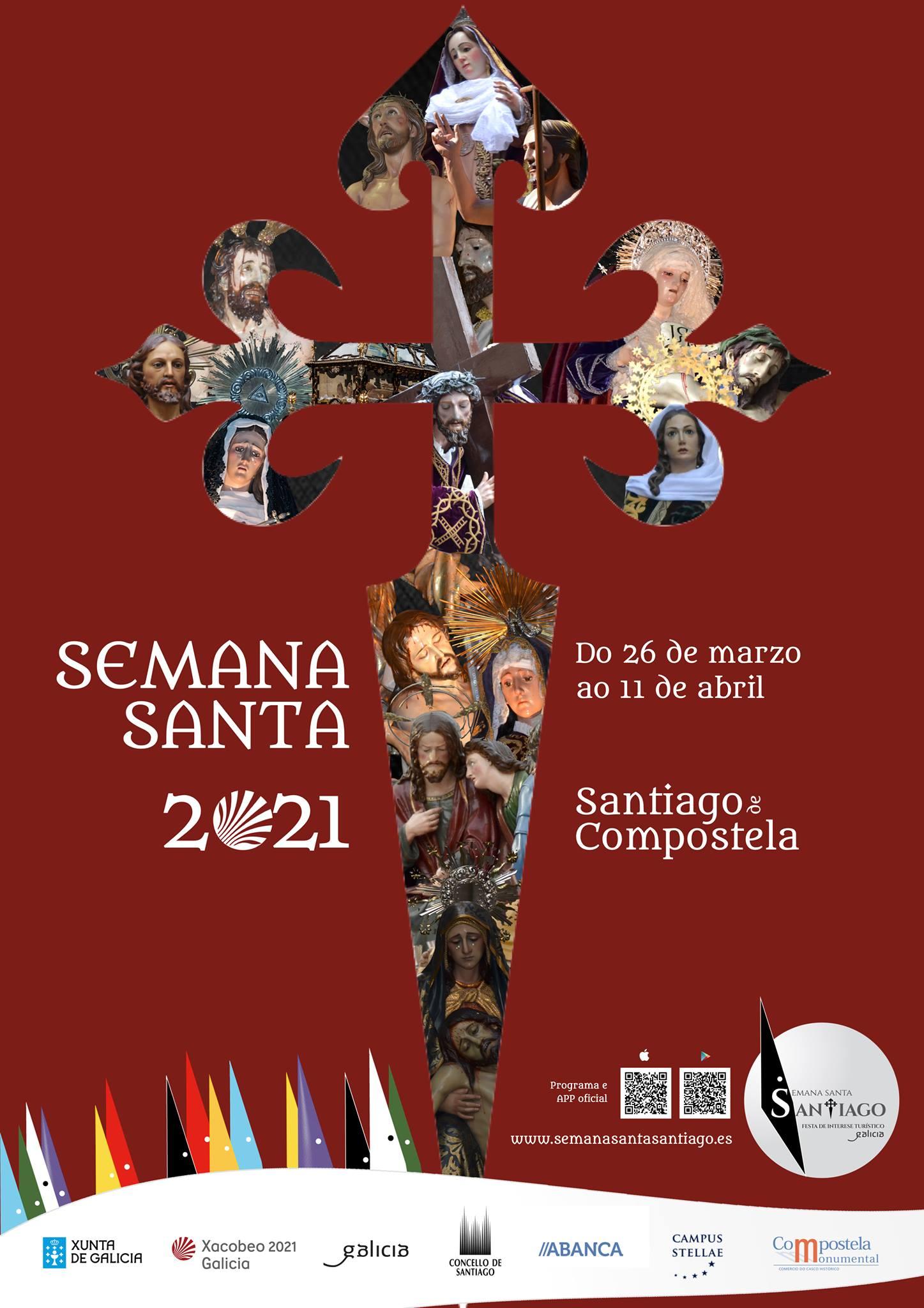 Cartel de la Semana Santa de Santiago de Compostela 2021.