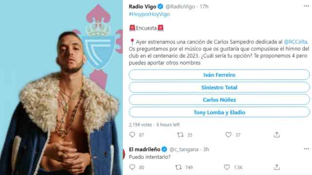 C Tangana se ofreció voluntario desde su propio Twitter para componer el himno del Centenario del Celta