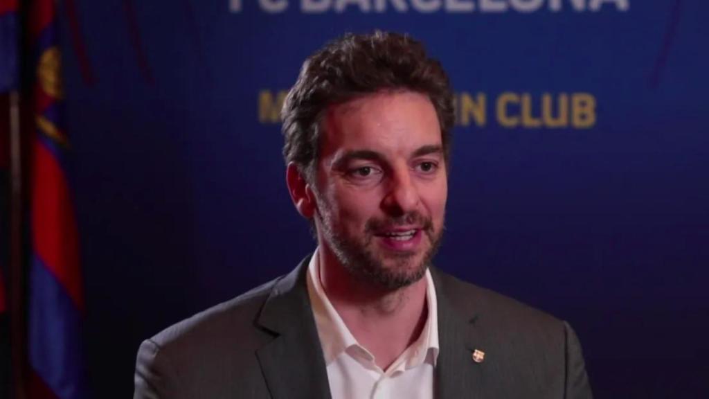 Pau Gasol, en un acto del Barça