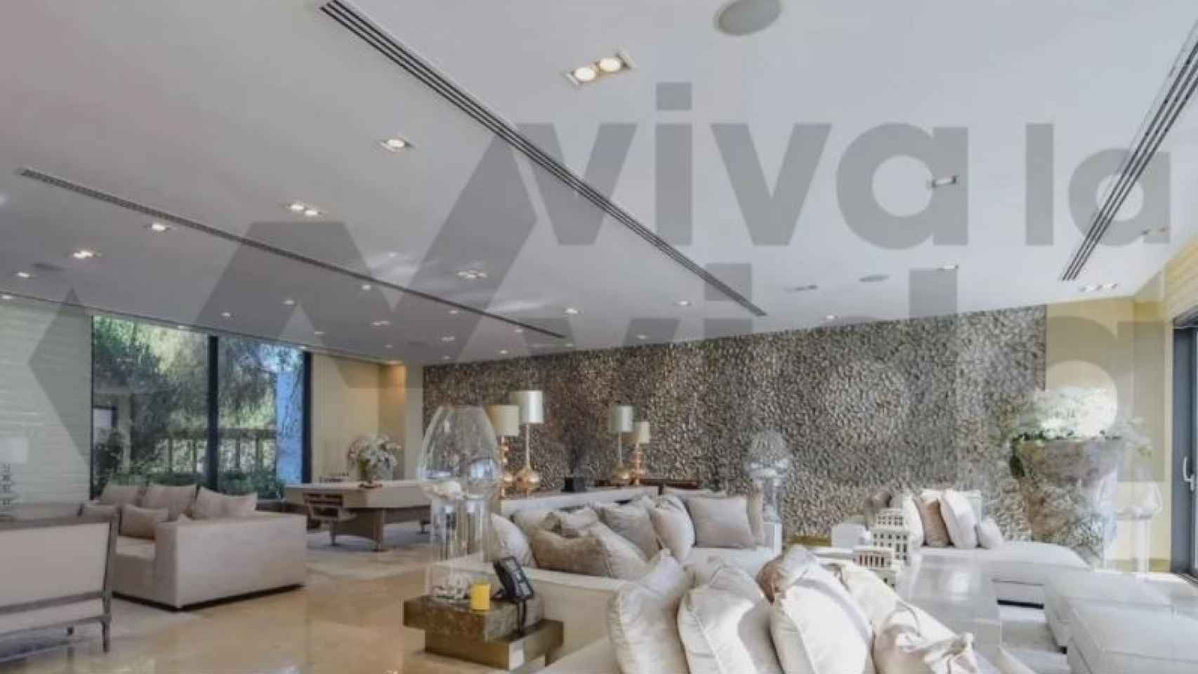 El gran salón de la villa de Juan Carlos en Emiratos.