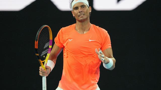 Rafa Nadal durante el Open de Australia