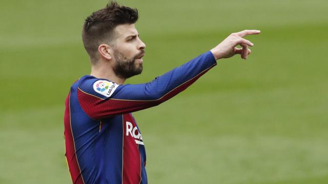 Piqué, durante un partido del Barça