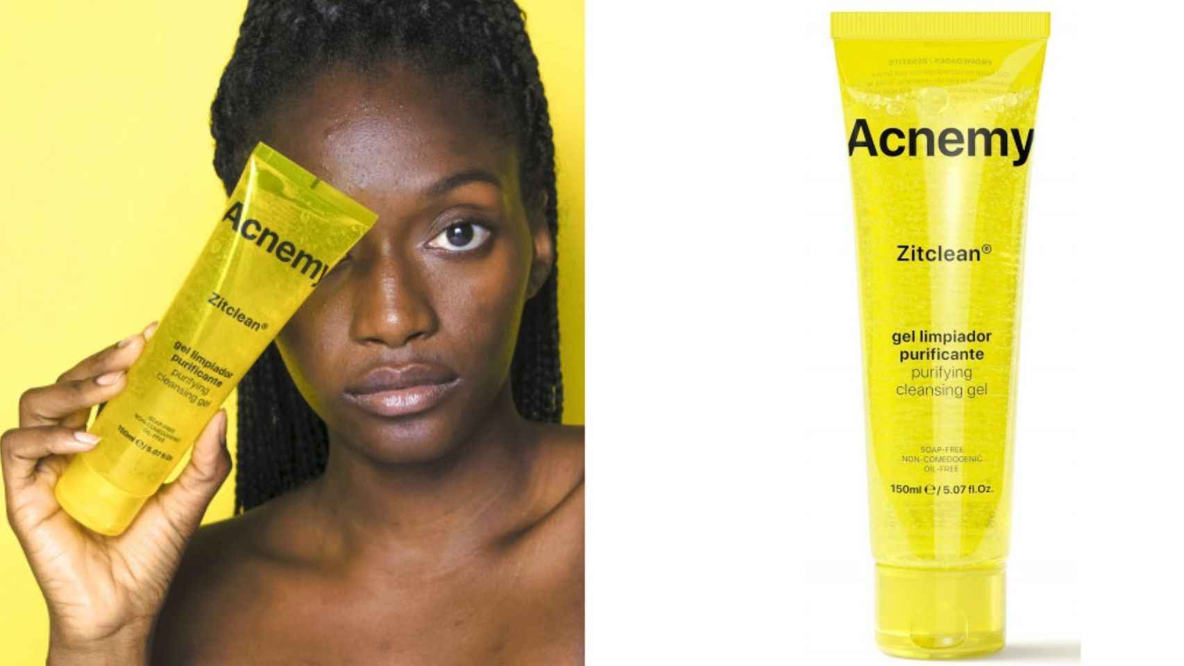 El gel limpiador purificante de Acnemy Zitclean reduce y frena el acné adulto.