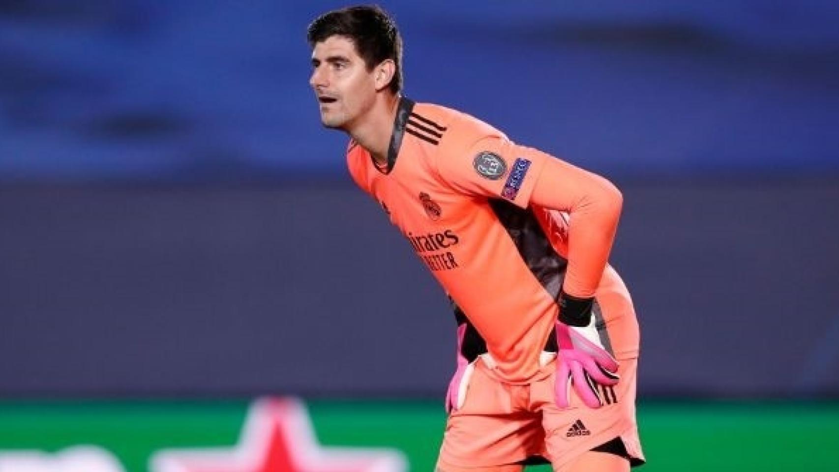 Thibaut Courtois, durante un partido con el Real Madrid de esta temporada