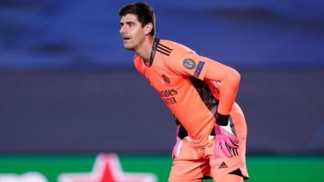 Thibaut Courtois, durante un partido con el Real Madrid de esta temporada