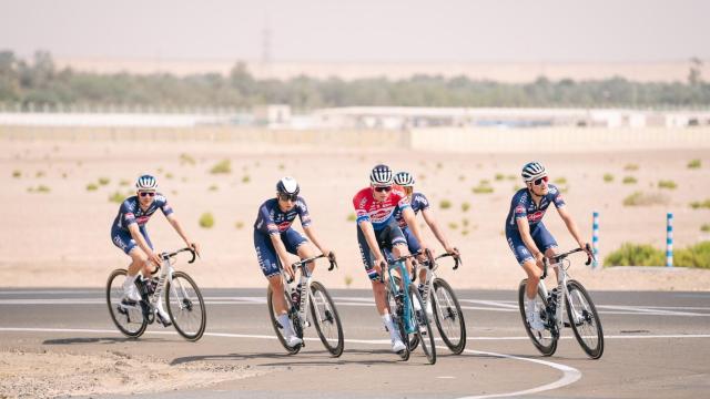 Mathieu Van der Poel y el equipo Alpecin en el UAE Tour