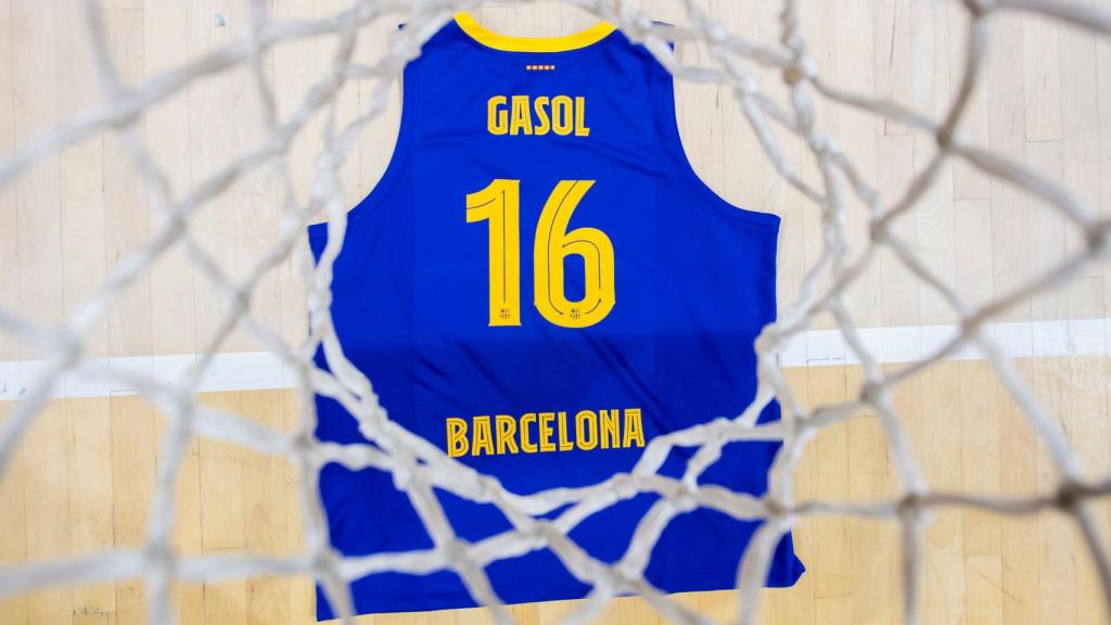 La camiseta de Pau Gasol con el Barça