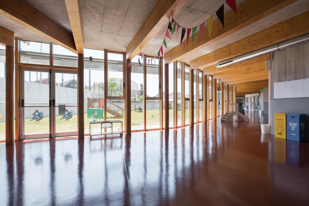 Zona interior de la Escuela infantil de Vilaxoán. Foto: Colexio Oficial de Arquitéctos de Galcia