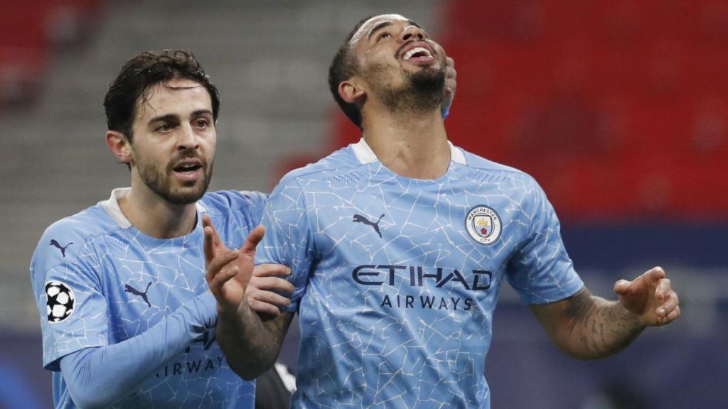 Gabriel Jesús celebra un gol con el City