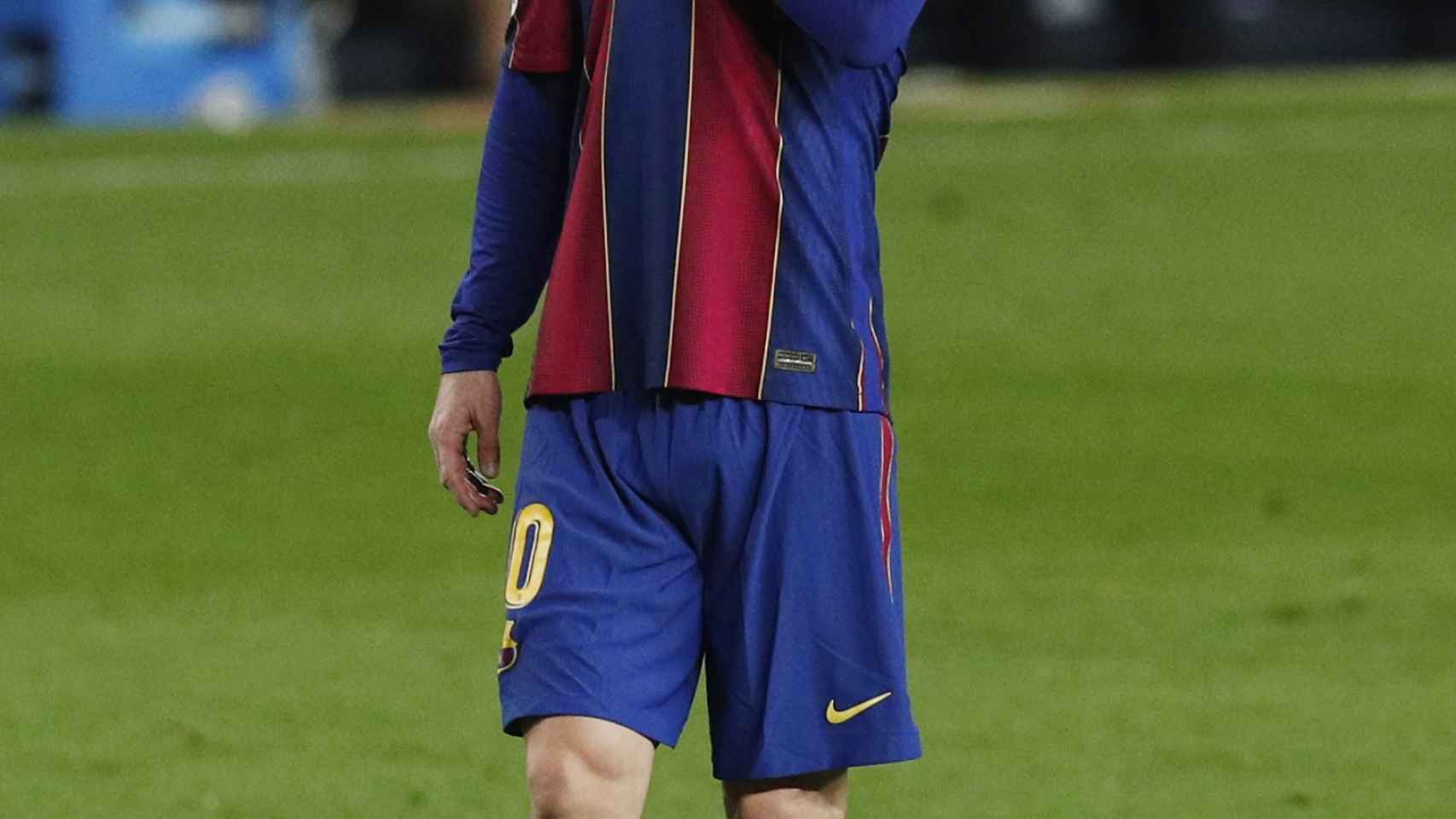 Leo Messi, en un momento del partido