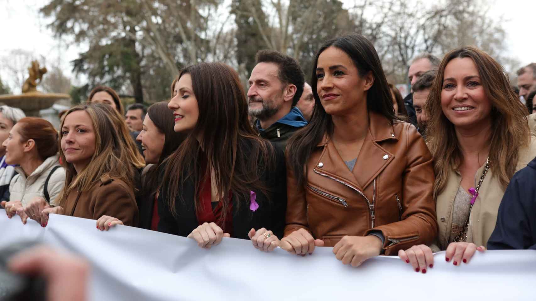 Dirigentes de Ciudadanos en la manifestación del 8-M de 2020 en Madrid.