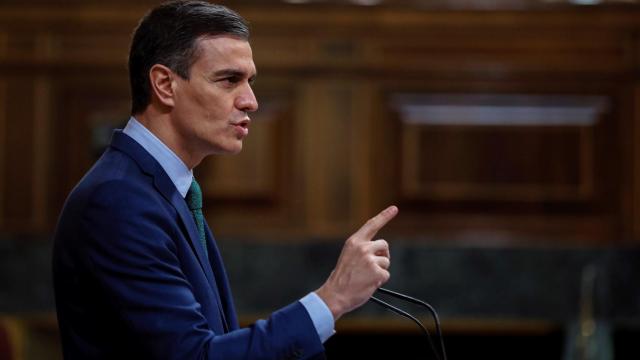 El presidente del Gobierno, Pedro Sánchez, este miércoles en el Congreso de los Diputados. Efe