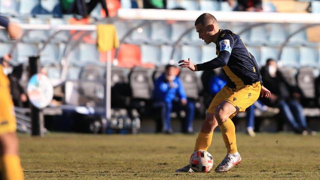 Álex Bergantiños durante el Salamanca – Deportivo