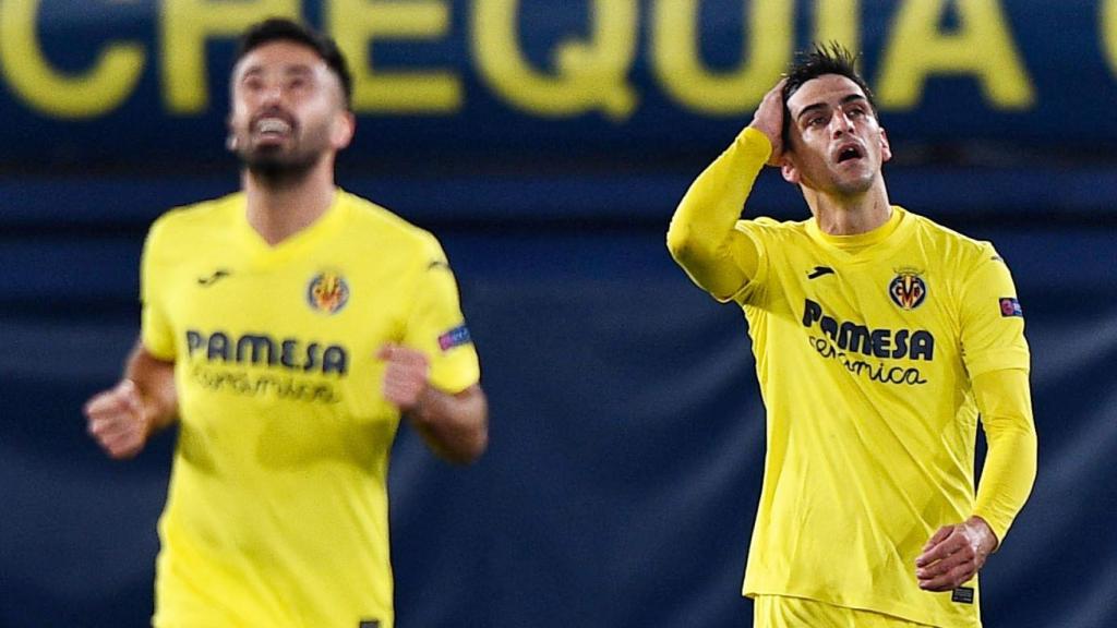 Gerard Moreno tras marcar con el Villarreal