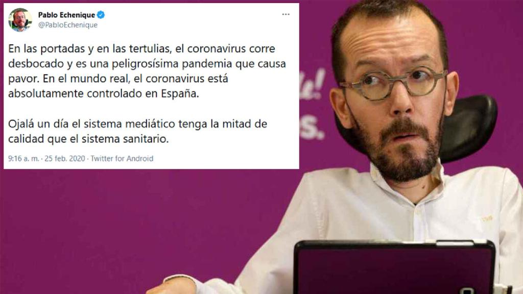 La burla de Echenique sobre la peligrosísima pandemia que se vuelve contra él un año después