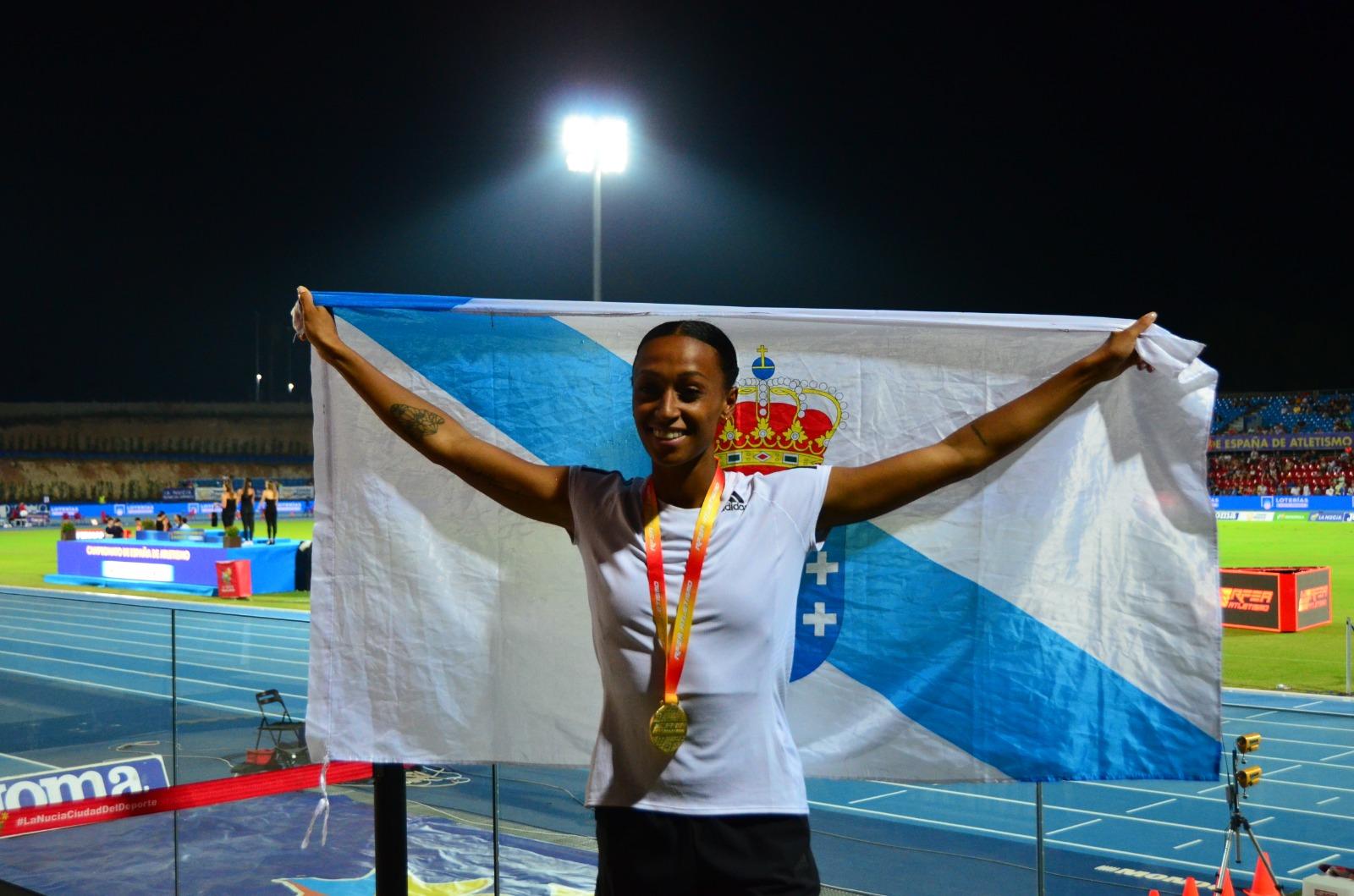 Peleteiro es la única medallista internacional del atletismo gallego y cuenta con 10 títulos nacionales absolutos