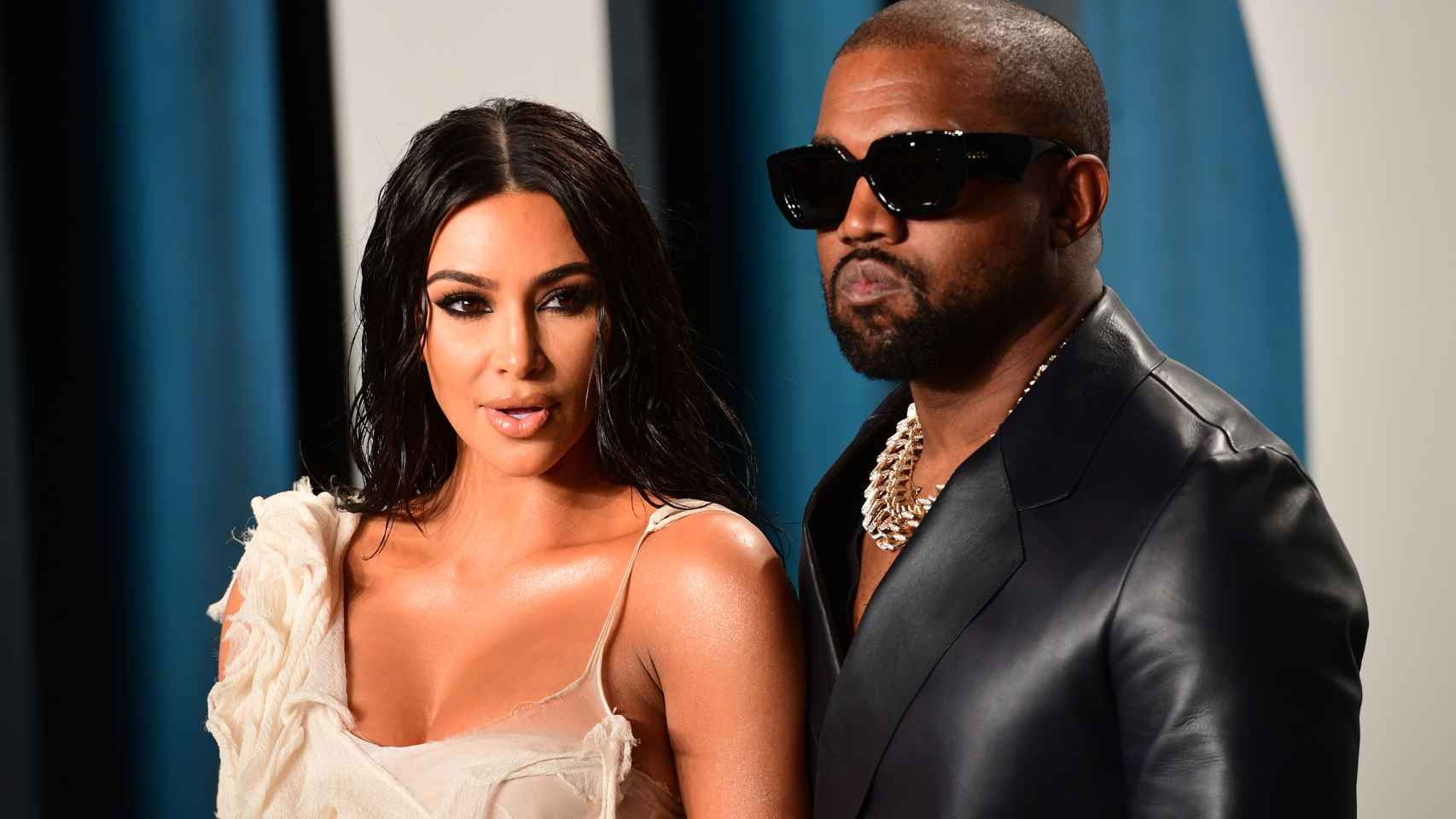 Kanye West y Kim Kardashian en una imagen de febrero de 2020.