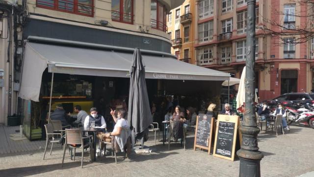 Terraza de la Plaza de Vigo, en A Coruña