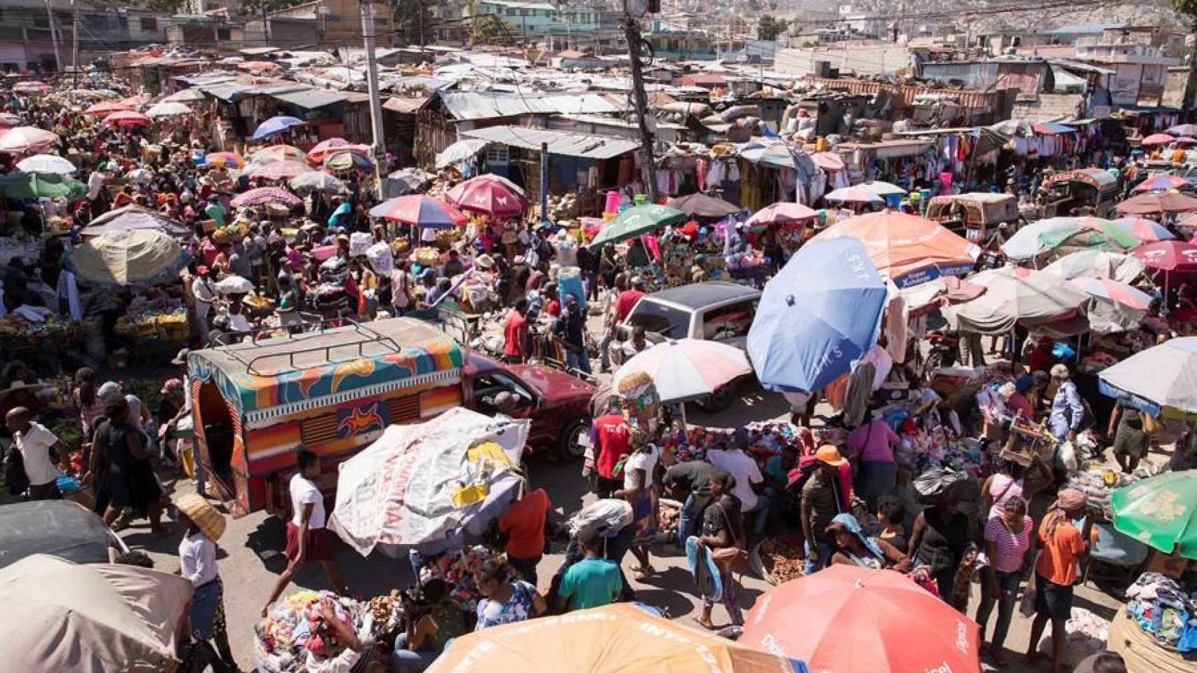 El mercado de Pétion Ville, en Puerto Príncipe, la capital de Haití, en febrero de 2021.