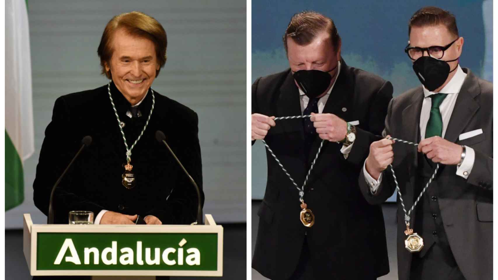 Raphael y Los Morancos reciben las Medallas de Andalucía.