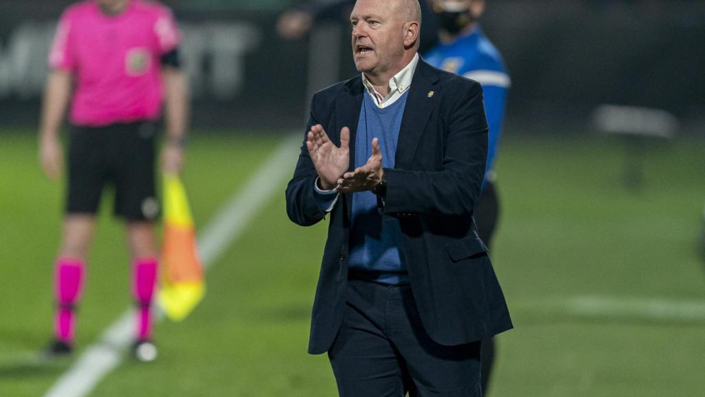 Pepe Mel, durante un partido con la UD Las Palmas