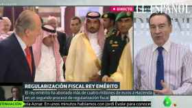 Fotograma de la intervención de Pedro J. Ramírez en La Sexta hablando sobre el Rey Juan Carlos.