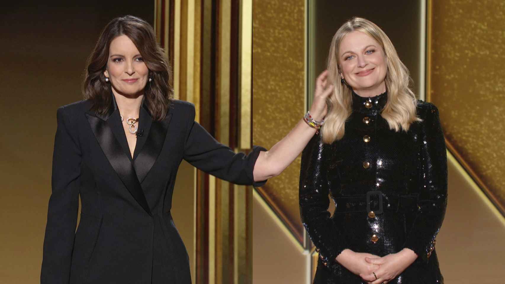 Tina Fey y Amy Poehler en la última gala de los Globos de Oro.