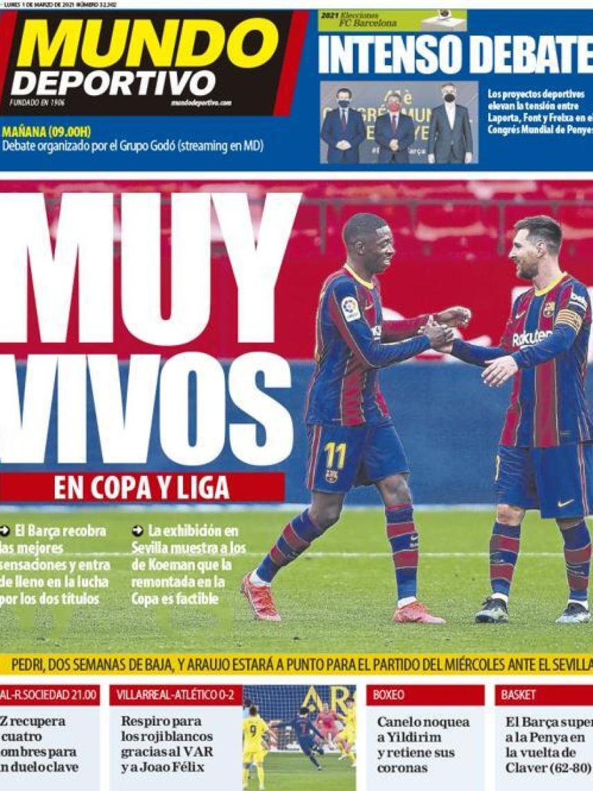 La portada del diario Mundo Deportivo (01/03/2021)